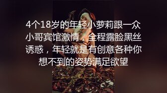 4个18岁的年轻小萝莉跟一众小哥宾馆激情，全程露脸黑丝诱惑，年轻就是有创意各种你想不到的姿势满足欲望