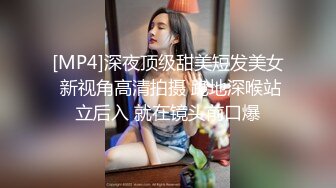 [MP4]深夜顶级甜美短发美女 新视角高清拍摄 跪地深喉站立后入 就在镜头前口爆