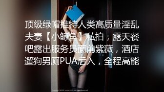 顶级绿帽推特人类高质量淫乱夫妻【小鲸鱼】私拍，露天餐吧露出服务员面前紫薇，酒店遛狗男厕PUA后入，全程高能